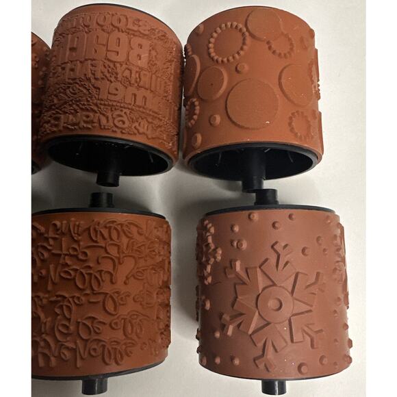 Stampin' Up Lot 6 Jumbo Wheel Beach/Snowflakes/Circles/FaLaLaLa/Reindeer, Fish - Picture 5 of 6